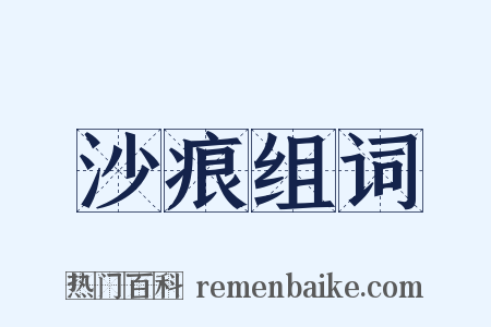 沙痕组词是什么意思的图片